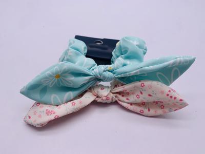 China Multicolor Hair Bow Fabric Portable , Practical Chiffon Print Scrunchies for sale