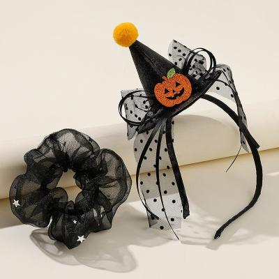 China Girls Black Halloween Hair Scrunchies Clip Lightweight For Party for sale