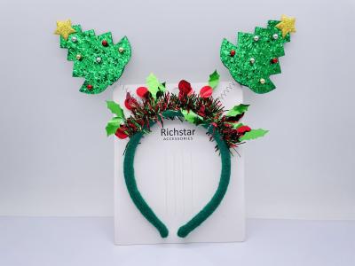 China Portable Party Christmas Tree Hairband , Multiscene Cute Christmas Headbands for sale