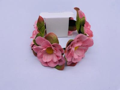 China Pink Party Floral Hair Scrunchies Multiscene Durable Fashion Style for sale