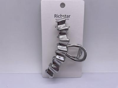 China Polished Durable Silver Hair Claw , Multifunctional Metal Hair Clamp for sale