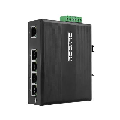 China El interruptor Unmanaged portuario Gigabit Ethernet de 5 POE Uplink 120W Mini Case rugoso en venta