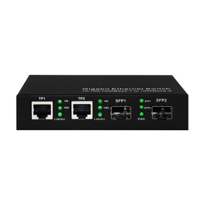 China Commercial Ethernet Fiber Optic Switch 4 Port Sfp Unmanaged Gigabit for sale