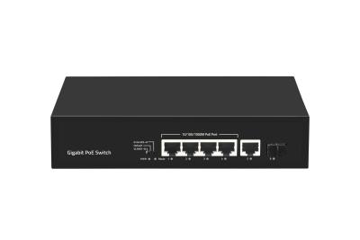 China 6 puertos 10/100/1000mbps POE Switch de fibra con 4 puertos en venta