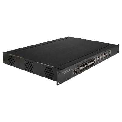 China 1U Rack Industrial Managed POE Switch 12SFP Fiber 12UTP Ports Outdoor Use for sale