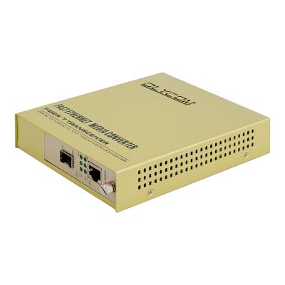 China Convertidor del estante de la ranura de SFP medios, fibra del solo modo 1310nm al convertidor de Ethernet en venta
