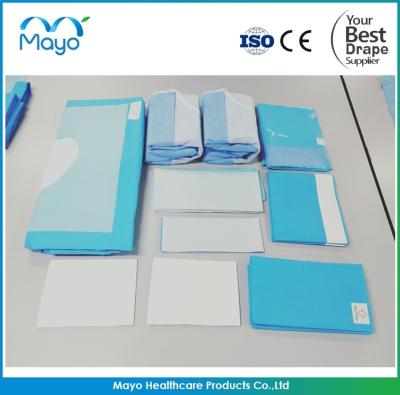 China 30GSM 50GSM Hip Drape Pack Sterile Fenestrated Drape Operation Use for sale