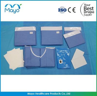 China EN13795 SMMS Drape Pack Sterile Fenestrated Drape Customized for sale