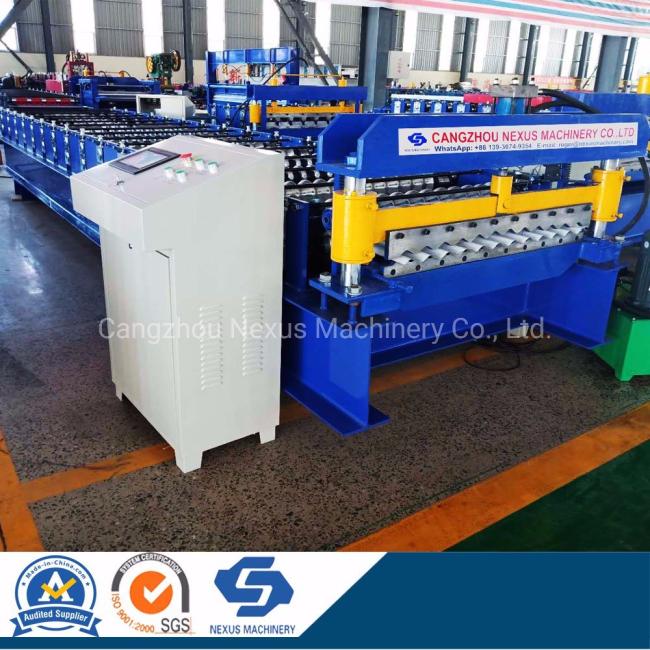 836 Iron Steel Corrugated Roof Sheet Roll Forming Machine with 1000mm Coil Width
