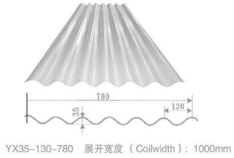 780 Big Wave Zinc Corrugated Roofing Sheet Roll Forming Equipment
