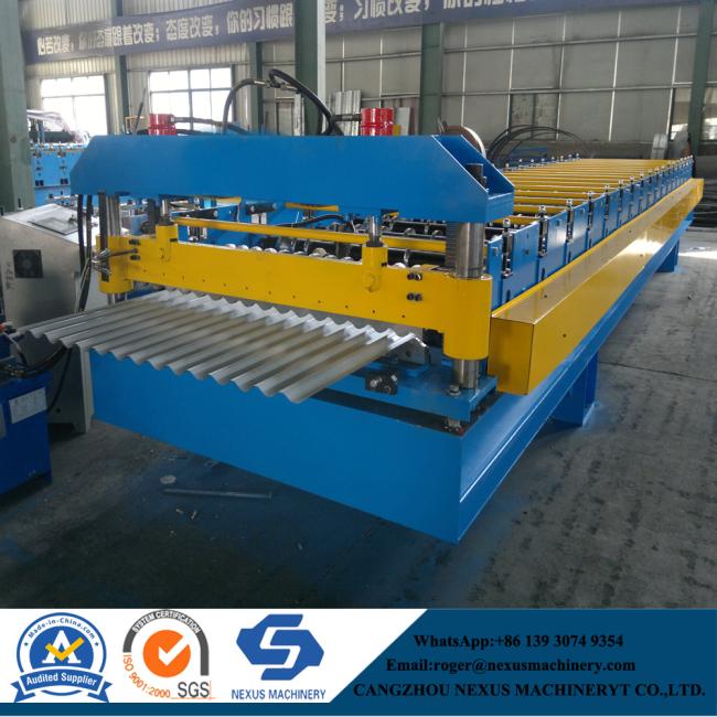 Corrugated Metal Sheet Roof Roll Forming Machine for 0.18mm Roofing Sheet