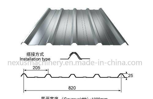 Electronic Control Metal Roof Roll Forming Machine with Hydraulic Cutter