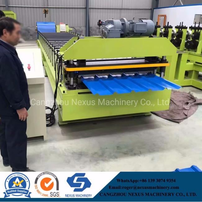 Factory Price Customized Steel Trapezoidal Roof/Glazed Roof Tile Making Machine/Roll Forming Machine /Roofing Tile Sheets Machine