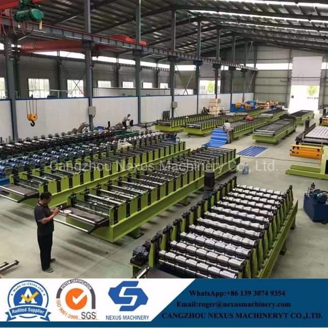 Factory Price Customized Steel Trapezoidal Roof/Glazed Roof Tile Making Machine/Roll Forming Machine /Roofing Tile Sheets Machine