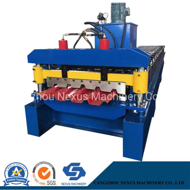 Glazed Roof Tile Sheet Making Roll Forming Machine Alu Zinc Panel Cold Roofing Machine