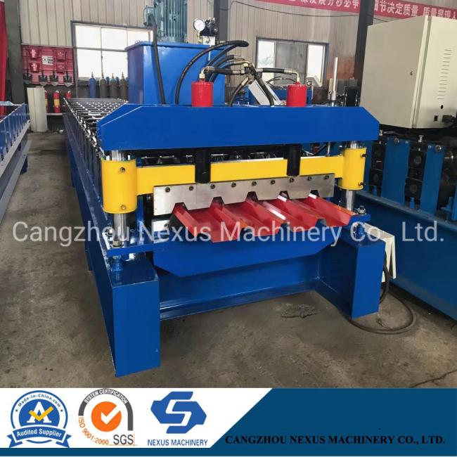 Glazed Roof Tile Sheet Making Roll Forming Machine Alu Zinc Panel Cold Roofing Machine
