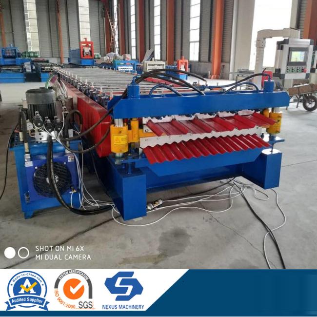 2 in 1 Double Layer Steel Roof Sheet Roll Forming Machine Made for Nigeria Market