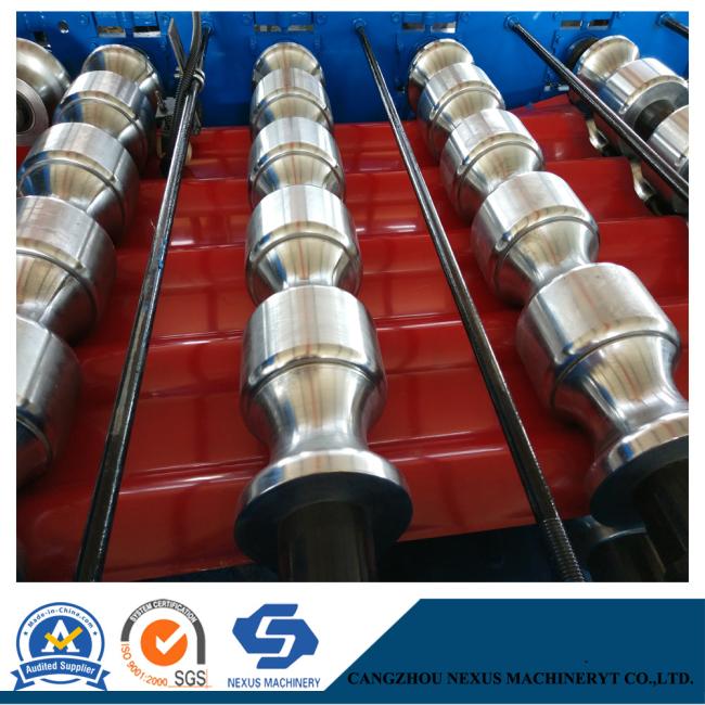 1100 Tile Water Ripper Glazed Step Tile Steel Making Roll Forming Machine