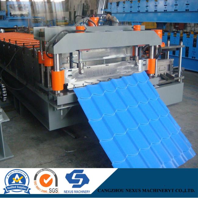 828 Metal Roof Tile Roll Forming Machine Glazed Tile Sheet Rollformer