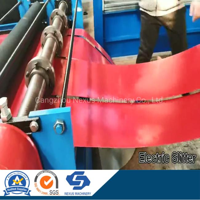 Mini Electric Steel Sheet Slitting Machine Motorized Metal Plate Slitter
