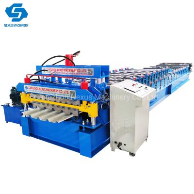 China Fully Automatic Wall Panel Roll Forming Tile Ibr Trapezoidal Roofing Sheet Making Machine Price for sale