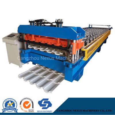 China Prepainted Steel Roof Tile Roll Forming Machine/Glazed Tile Sheet Making Machine for sale