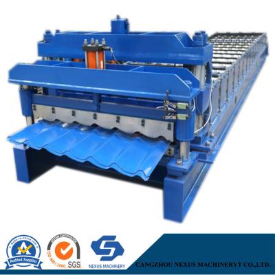 China 1100 Tile Water Ripper Glazed Step Tile Steel Making Roll Forming Machine for sale