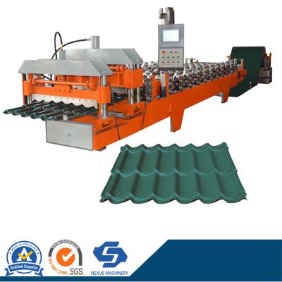 China Super-High-Speed Glazed Step Tile Roofing Roll Forming Machine for sale
