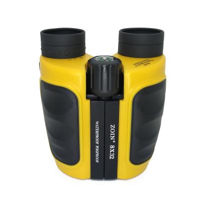 China Yellow Waterproof 8x32 Folding ED Binoculars Telescope For Adults Children for sale