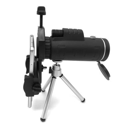 China Large Eyepiece 40x60mm High Definition Monocular Telescope With Phone Holder for sale