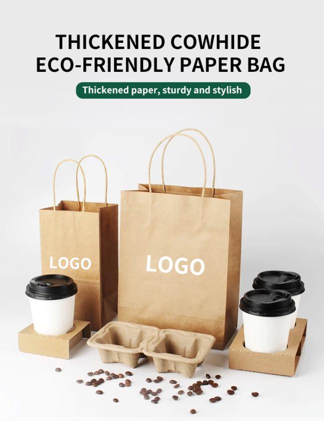 Close-up view of paper bag material texture and construction quality