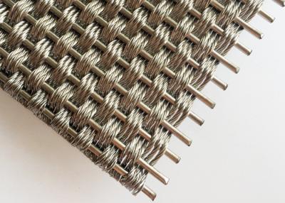 China Decorative 5.5mm Architectural Steel Mesh Flexible Metal Woven For Column Covers for sale