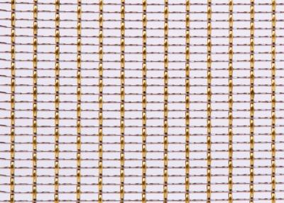 China Brass Wire Decorative Woven Wire Mesh Woven Metal Mesh For Furniture 36m for sale