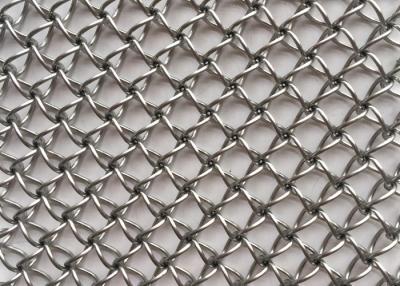 China 20m Facade Natural Colour Crimped Woven Wire Mesh 2.5mm Titanium Plating for sale