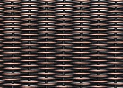 China Antique Brass Rigid Architectural Woven Wire Mesh 6mm Metal Fabric Cladding for sale