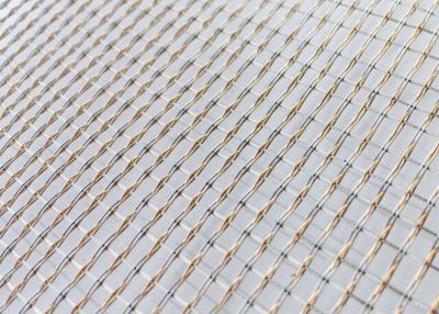 China Copper Stainless Woven Wire Mesh Laminated Glass Anti Acid 0.6mm for sale