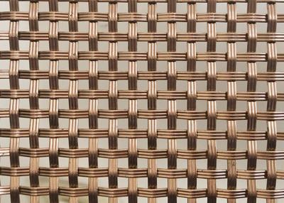 China 3.75mm SS316L Rose Gold Decorative Woven Wire Mesh Wall Cladding for sale