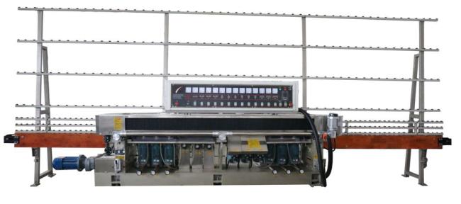 PLC Control Glass Straight Line Edging Machine with 10 Spindles