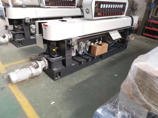 Automatic PLC 9 Motors Straight Line Glass Edging Machine Glass Polishing Machine