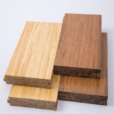 China Engineered Stranded Bamboo Flooring Handcrafted Natural Style Carbonized Click Joint for sale