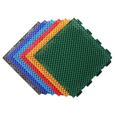 China Kindergarten Plastic Sports Floor Mat with Suspended Flooring in Customized Colors for sale