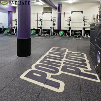 China Customize Gym Floor Mat with 85% SBR Granules 15%EPDM Granules in Various Thicknesses for sale