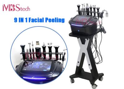 中国 9枚マイクロダーマブレーションのハイドロ顔機械を清潔にする1枚の皮に付き 販売のため