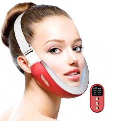 China EMS Vibration RF V Shape Face Lifting Skin Beauty Device Face Massager Machine for sale