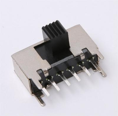 China Double Pole 2 Position SPDT Slide Switch PCB DIP Soldering Type SK22F06 for sale