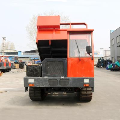 China CE 10 Ton Mobile Small Engine Electric Start Crawler Dumper Truck Engineering rubber tracks for sale