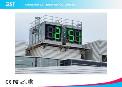 中国 64 インチの秒の大きい表示緑のデジタルによって導かれる柱時計を防水して下さい 販売のため