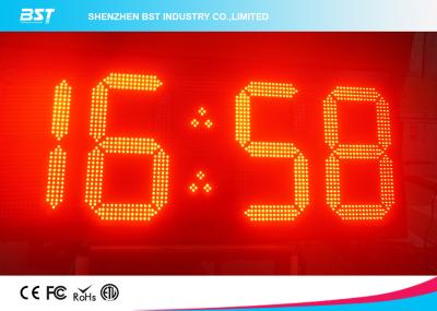 China Double Sided Red Led Clock Display For Outdoor Sports , High Accuracy for sale