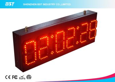 중국 매우 얇은 벽 디지털 방식으로에 의하여 지도되는 시계 전시/빨간 지도된 벽시계 판매용