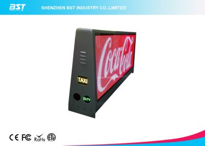China Waterproof IP65 Led Light Display Taxi Roof Advertising Signs With Aluminum Cabinet for sale